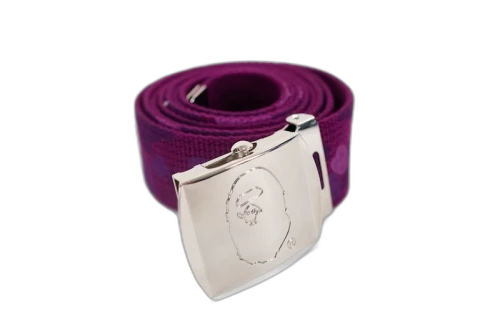 BAPE Color Camo Apehead GI Belt Purple