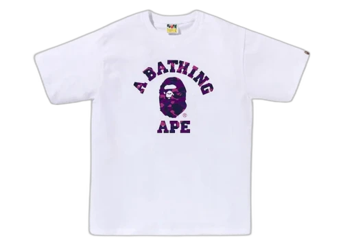 BAPE Color Camo College Tee (SS24) White/Purple