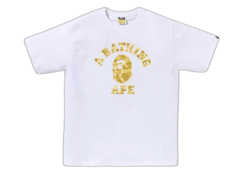 BAPE Color Camo College Tee (SS24) White/Yellow