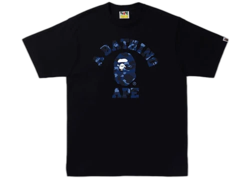 BAPE Color Camo College Tee Black/Navy