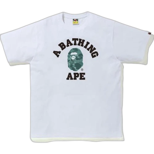 BAPE Color Camo College Tee White/Green