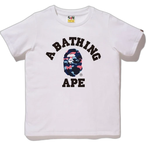 BAPE Color Camo College Tee Tee (Ladies) White/Multi