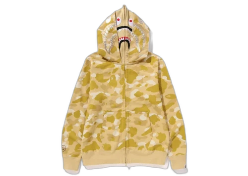 BAPE Color Camo Double Shark Full Zip Hoodie (SS24) Yellow