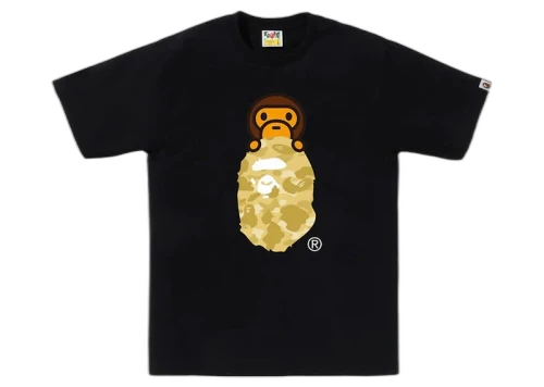 BAPE Color Camo Milo On Ape Head Tee Black/Yellow