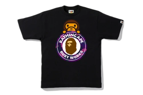 BAPE Color Camo Milo On Busy Works Tee Black/Purple