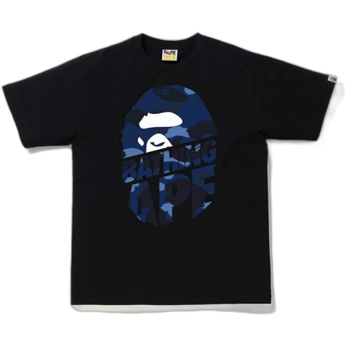 BAPE Color Camo Peek Ape Head T-Shirt Black/Navy
