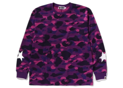 BAPE Color Camo Relaxed Fit L/S Tee Purple