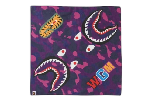 BAPE Color Camo Shark Bandana Purple