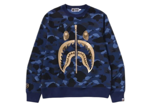 BAPE Color Camo Shark Crewneck (SS24) Navy