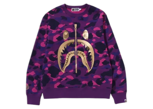 BAPE Color Camo Shark Crewneck (SS24) Purple