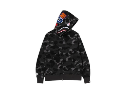 BAPE Color Camo Shark Full Zip Hoodie (FW24) Black