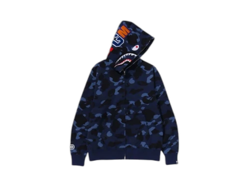BAPE Color Camo Shark Full Zip Hoodie (FW24) Navy