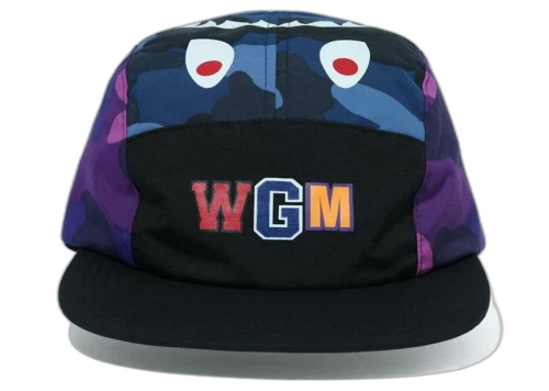 BAPE Color Camo Shark Jet Cap Navy