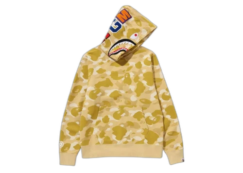 BAPE Color Camo Shark Pullover Hoodie Yellow
