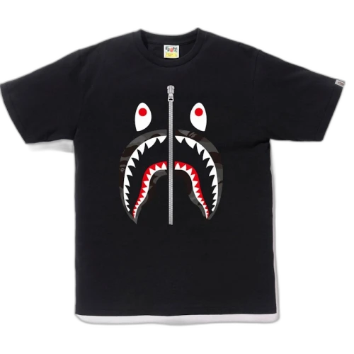BAPE Color Camo Shark Tee Black/Black
