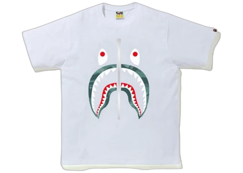 BAPE Color Camo Shark Tee White/Green