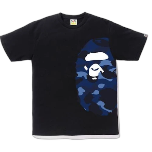 BAPE Color Camo Side Big Ape Head Tee Black/Navy