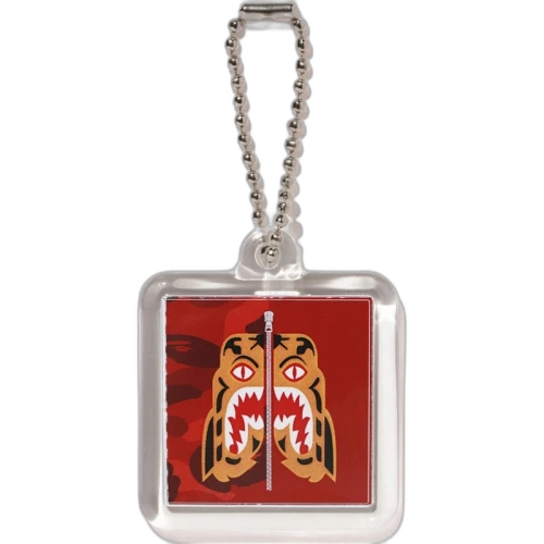 BAPE Color Camo Tiger Keychain Red