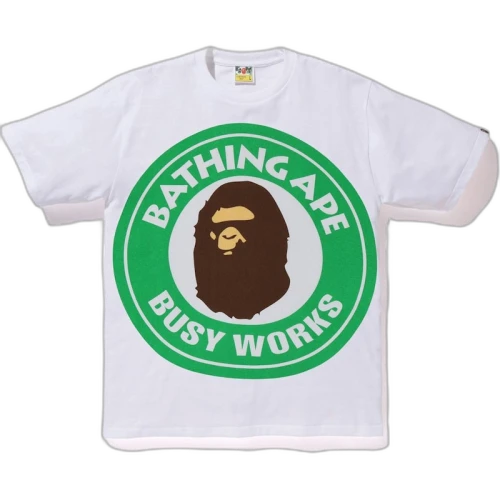 BAPE Colorful Pigment Busy Works Tee White/Green