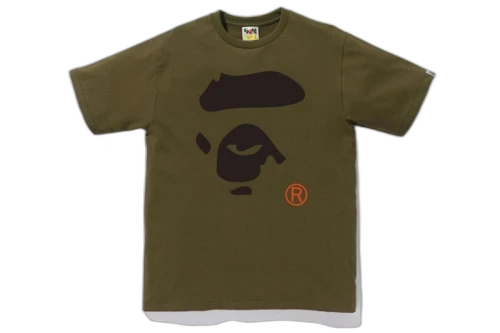 BAPE Colors Ape Face Tee Olive