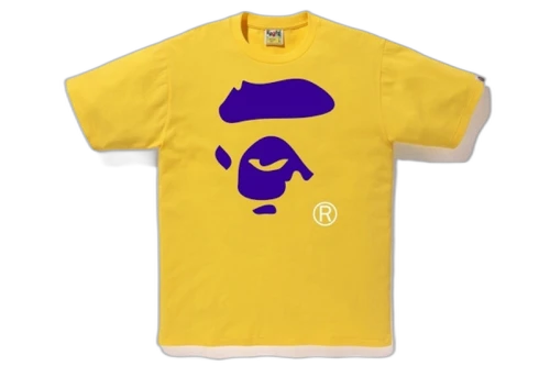 BAPE Colors Ape Face Tee Yellow