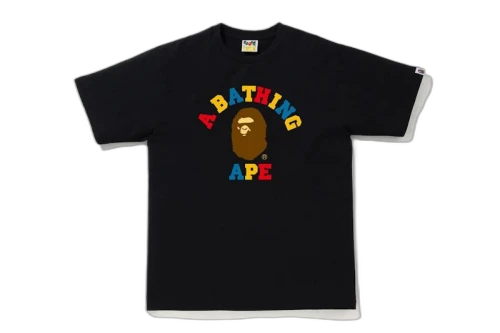 BAPE Colors College Tee Black/Multi