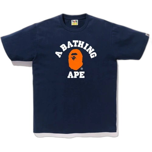 BAPE Colors College Tee Navy