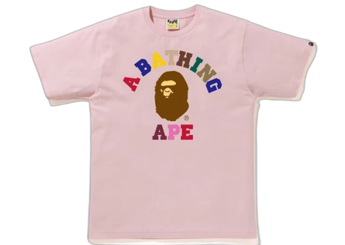 BAPE Colors College Tee Pink