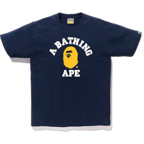 BAPE Colors College Tee (SS19) Navy