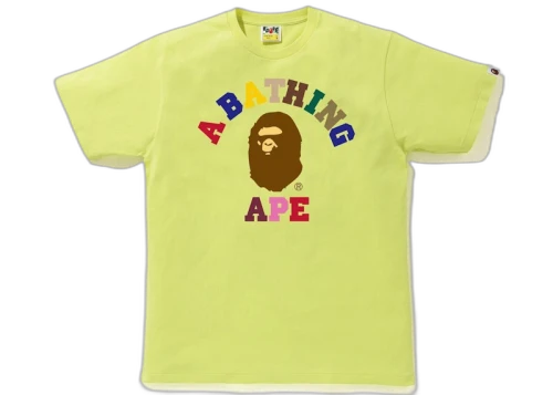 BAPE Colors College Tee Yellow