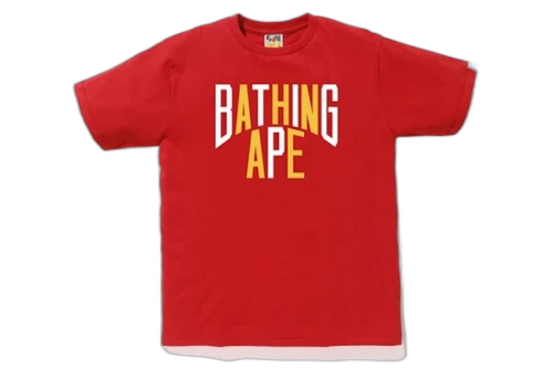 BAPE Colors NYC Logo Tee Red