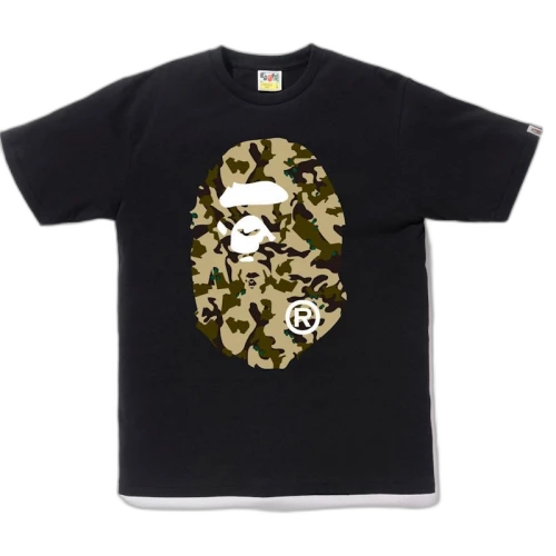 BAPE Desert Camo Big Ape Head Tee Black/Yellow