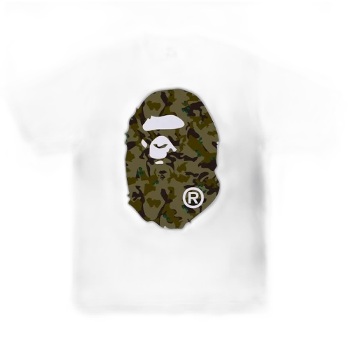 BAPE Desert Camo Big Ape Head Tee White/Green