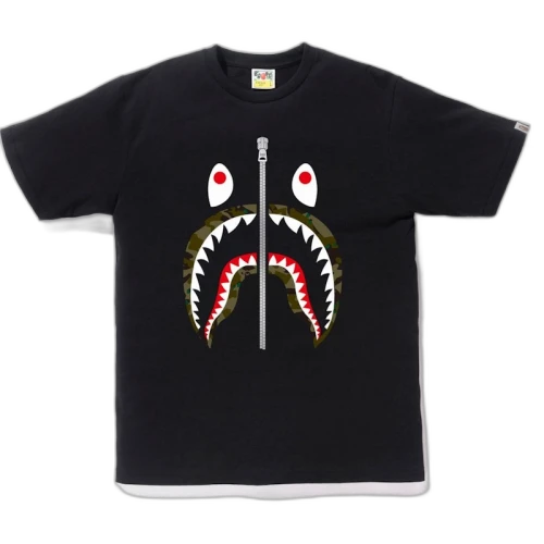 BAPE Desert Camo Shark Tee Black/Green
