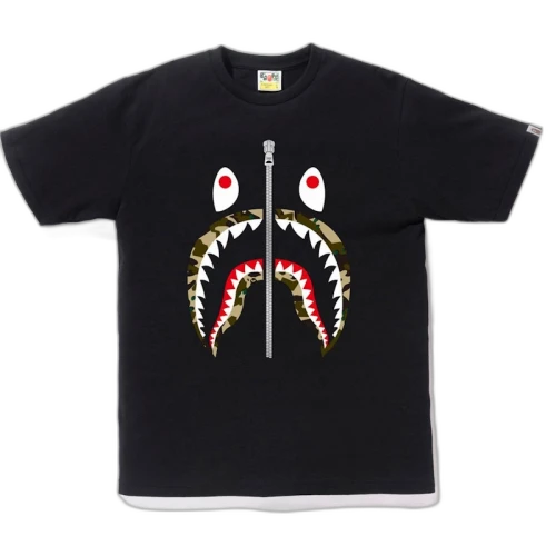 BAPE Desert Camo Shark Tee Black/Yellow