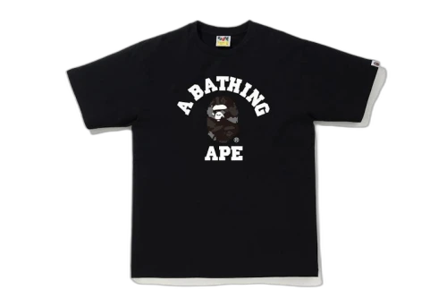 BAPE Digital Camo College Tee Black/Black