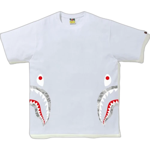 BAPE Digital Camo Side Shark Tee White/Gray