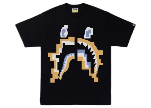 BAPE Digital Shark Tee Black