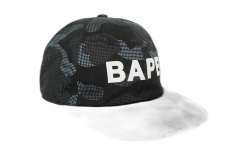 BAPE Dot Camo BAPE Logo Snapback Black