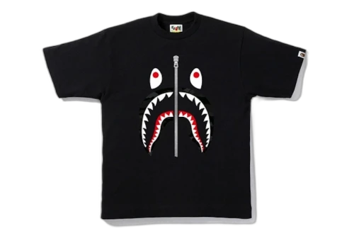 BAPE Dot Camo Shark Tee Black