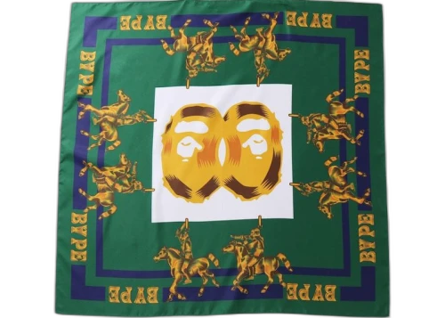 BAPE Double Ape Head Scarf Scarf Green