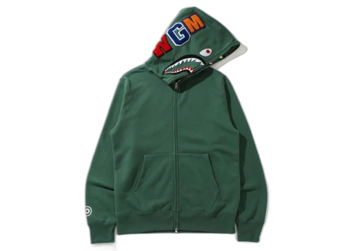 BAPE Double Side Shark Full Zip Hoodie Green