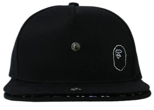 BAPE Double Visor Snapback Cap Black