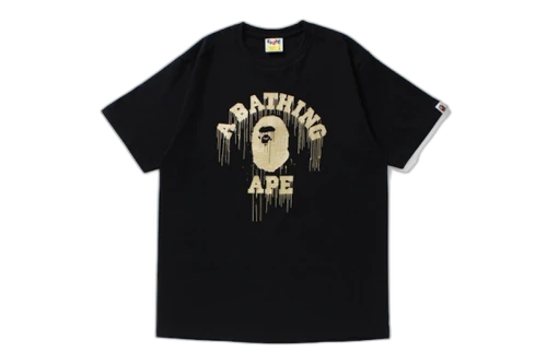 BAPE Drip College Tee Black/Gold