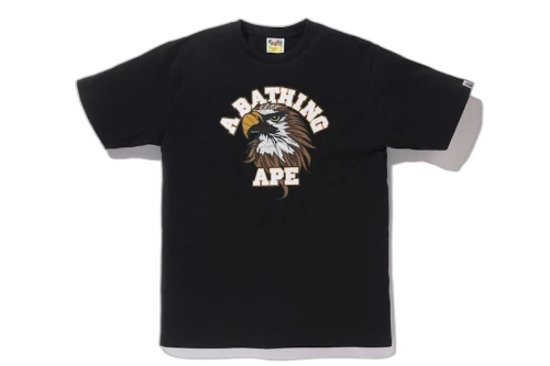 BAPE Eagle College Tee Black