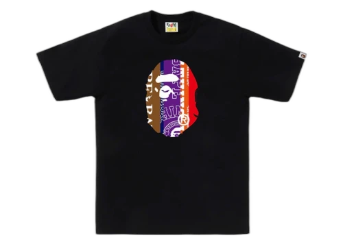 BAPE Fans Scarf Ape Head Tee Black