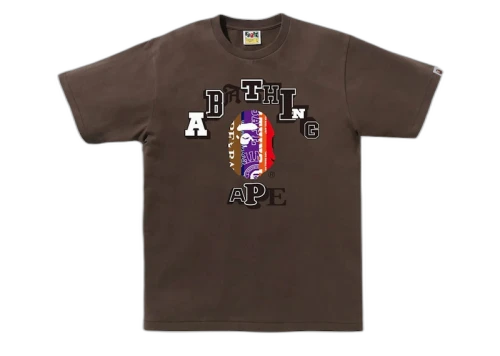 BAPE Fans Scarf College Tee Brown