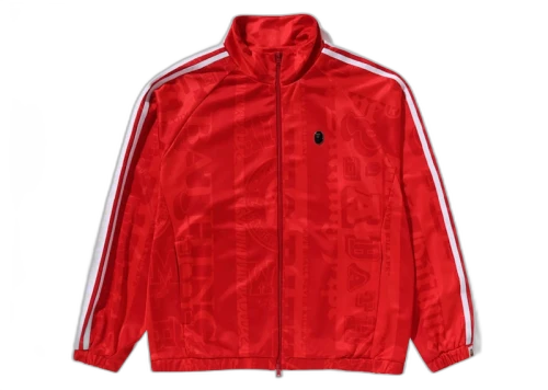 BAPE Fans Scarf Track Jacket Red