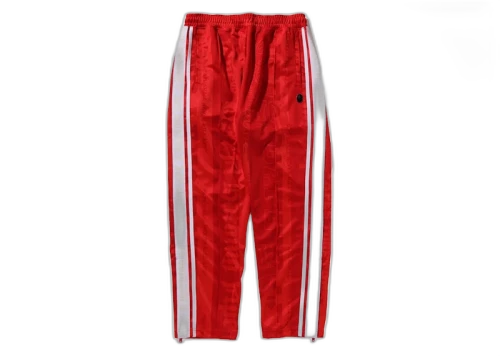 BAPE Fans Scarf Track Pants Red