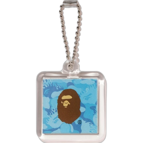 BAPE Fire Camo Keychain Blue